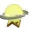 Touch control New Design Creative Gifts Sets LED  Saturn Moon Night Light 3D Printing Lamp by touch or remote