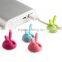 Cute Cartoon Rabbit Cable Drop Clip Desk Tidy Organiser Wire Cord USB Holder