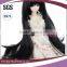 long wholeslae straight black small doll wig