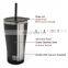 Customized logo thermal leak proof coffee cup w/lid and straw  Double wall Stainless steel 530ml Vacuum insulated water mug