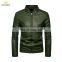 Custom Brand Slim Leather Jackets Men Best Quality Zip Fashion Outwear Stand Collar Spring Autumn  Leather Fashion Jackets