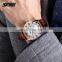 Skmei 9091 Water resistant leather strap men quartz watch movement