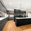 Custom Made Glossy Finish Modular Kitchen Modern High Gloss Gray Kitchen Cabinets With White Kitchen Island