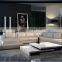 Modern Sofa Set Furniture Living Room Sofas Sectional Pure Black Leather Sofa