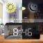 Hot sale decoration gift modern desk table Led digital snooze alarm mirror clocks for home office