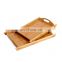 Rectangle Bamboo Serving Tray With Cut Out Handles Home Basics organizer