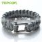 Outdoor Paracord Survival Bracelet Paracord with Stainless Steel Shackle Bracelet MEB212