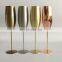 Wholesale Christmas Unique Personalized Custom Gold Stainless Steel Champagne Flutes