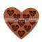 Lovely DIY 10 different size hole heart shape non-stick silicone cake molds chocolate mould with words