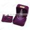 Custom Logo Top Quality Purple Super Fiber Insert Boxes Ring Pendant Gift Packaging Jewelry Box