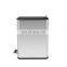 6L Indoor rectangular garbage bin home and office stainless steel recycling foot pedal bin