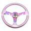China supplier new custom auto deep dish pink racing car steering wheel