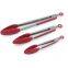 Premium quality anti slip stainless steel handle black locking kitchen tongs silicone food tong