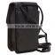 high quality black genuine leather mobile phone pouch neck hanging phone bag for iphone