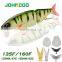 JOHNCOO 135mm 160mm Floating Jointed Swimbait with Removable Tail Lip Fishing Lures