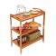 kitchen furniture bamboo wooden kitchen storage trolley with wheels