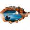 38 Inch Removable wall art sticker 3D Night Boat Wall Decals Wall Hole