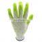 13G nylon liner with digital printing hivis green latex coated gardening gloves