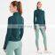 New Arrival Custom Two Piece Women Workout Sets Half Zipper Jacket High Waist Sports Legging
