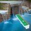 Acrylic Water Descent with Replaceable RGB LED Light Strip Water Fountain Pool Decoration Waterfall