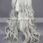 High Quality 80cm Long Wave Angel Sanctuary Silvery Gray Synthetic Anime Wig Cosplay Hair Wig