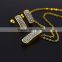 fashion jewelry with diamonds rectangle shape dubai gold jewelry set