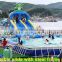 giant inflatable frog water slide theme park