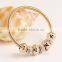 New Trendy Crystal Resin Metalbeads Spring Chain Shambhala Bracelet Bangle For Women Jewelry