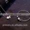 Silver Filled Pretty Rose Flower Necklace Breaclet Earring 3pcs/set Fashion Jewelry Sets For Woman