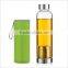 wholesale custom handmade 550ml glass water bottle