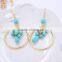 Turquoise bead tassel earrings fashion earring designs new model earrings/