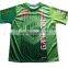 Unique design color green soccer jersey with sublimation numbers