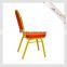 modern metal frame dining leather chair