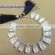 White Rainbow Faceted Elongated Pyramid 8*15 mm 74 cts Faceted Elongated Pyramid 6" Strand length Natural gemstones