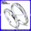 Blue stainless steel couple wedding rings for couples