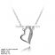 NZA2-022 925 Heart Silver Necklace Large Heart Necklace with AAA CZ Stones 2016 Fashion Design Choker Statement Necklace