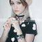 Punk Heart Pendant Chain Spike Collar Gothic Leather Choker Buckle Necklace