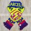 England football club jacquard knit scarf Acrylic knitting soccer scarf