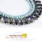 Latest American and European Fashion Exquisite Resin Oval Alloy 925 sterling silver statement necklace in Stock