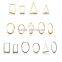 Nail Art Decorations Gold & Silver Colors Geometric Triangle Square & Round Pattern 3D Nail Art for Glitter Manicure Tools