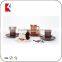 wholesale brown coffee cup logo printed 90cc espresso cups 12pcs ceramic cup and saucer