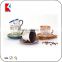 china factory 180cc brown color coffee logo stoneware cup colored tea cup and saucer ceramic