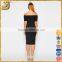 OEM plus size bodycon midi dress, black off-shoulder midi dress, fashion midi dress