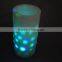 Plastic battery pillar 3x6 colorful snowflake led candle for bar or party use