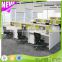 KU-GK3 Practical Beautiful Design 4 Seat Office Workstation Cubicle With Pedestal