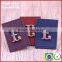 Colorful metal letter denim jeans fake leather patch
