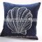 new super soft thick ocean seashell embroidery cushion for autumn/winter