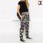 2015 relaxed fit bright animal print jogger pants for woman JXH446