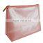 2016New low cost clear pvc vanity bag cosmetic bag with zip cloesur for promotion, clear PVC for main body