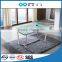 TB hot fashion stainless steel furniture modern glass dining table 6 chairs set